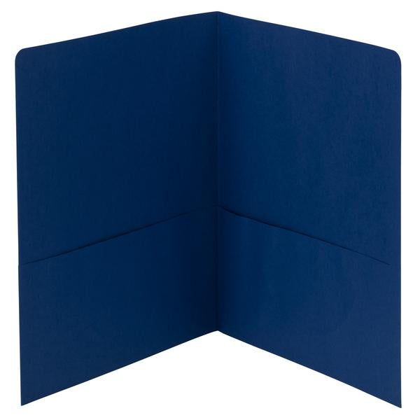 Smead Two-Pocket Heavyweight Folder, Letter Size, Dark Blue, 25 per Box (87854)