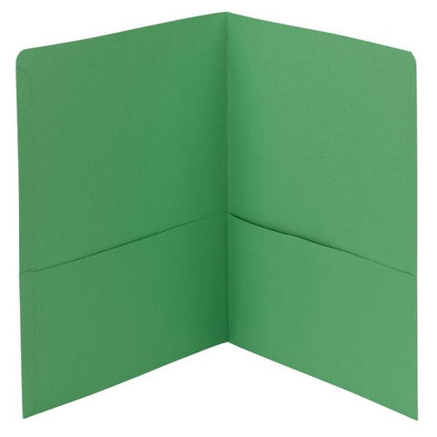Smead Two-Pocket Heavyweight Folder, Letter Size, Green, 25 per Box (87855)