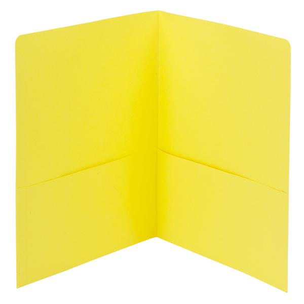 Smead Two-Pocket Heavyweight Folder, Letter Size, Yellow, 25 per Box (87862)