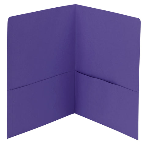 Smead Two-Pocket Heavyweight Folder, Letter Size, Purple, 25/Box (87864)