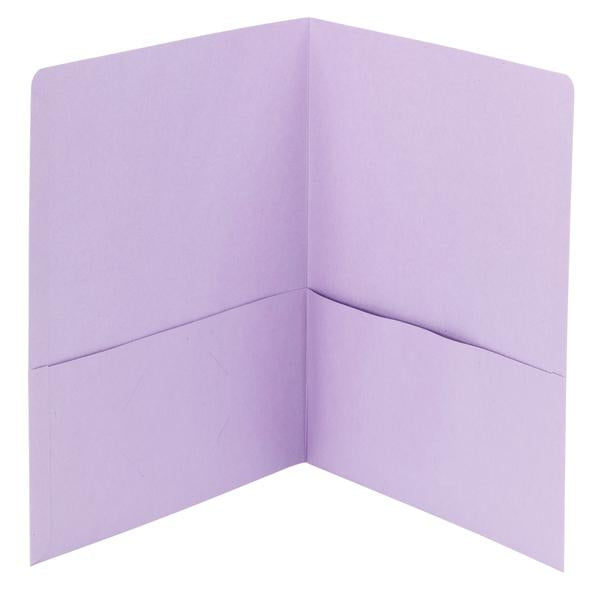 Smead Two-Pocket Heavyweight Folder, Letter Size, Lavender, 25 per Box (87865)