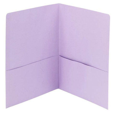 Smead Two-Pocket Heavyweight Folder, Letter Size, Lavender, 25 per Box (87865)