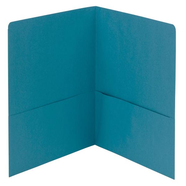 Smead Two-Pocket Heavyweight Folder, Letter Size, Teal, 25 per Box (87867)