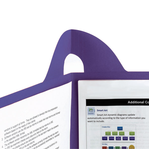 Smead Lockit® Two-Pocket Folder, Letter Size, Purple, 25 per Box (87943)