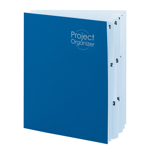 Smead Project Organizer, 10 Pocket Dividers, Letter Size, Navy/Lake Blue (89200)