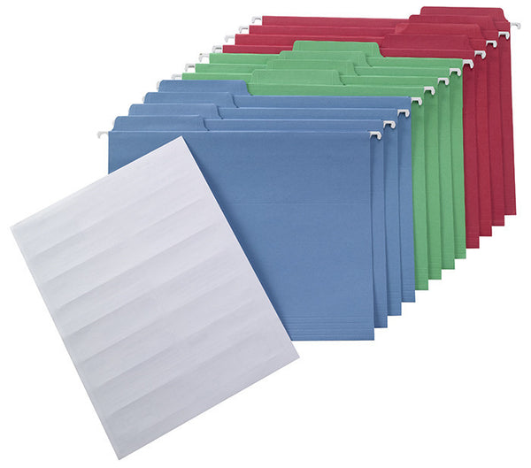FasTab® Colored Hanging Folder Kit, 1/3-Cut Built-In Tab, Letter Size (92006)