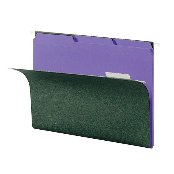 Smead Interior File Folder, 1/3-Cut Tab, Letter Size, Purple, 100 per Box (10283)