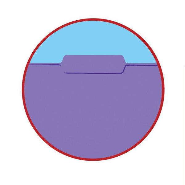 Smead Interior File Folder, 1/3-Cut Tab, Letter Size, Purple, 100 per Box (10283)