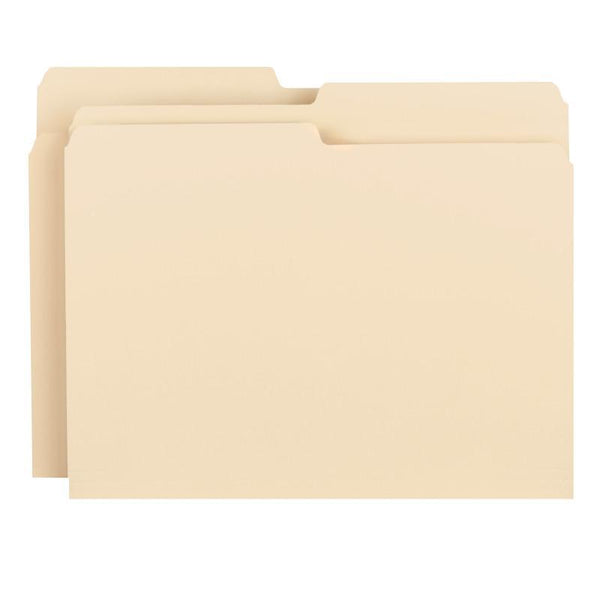 Smead Folder,  1/2-Cut Tab, Letter Size, Manila, 100 per Box (10320)