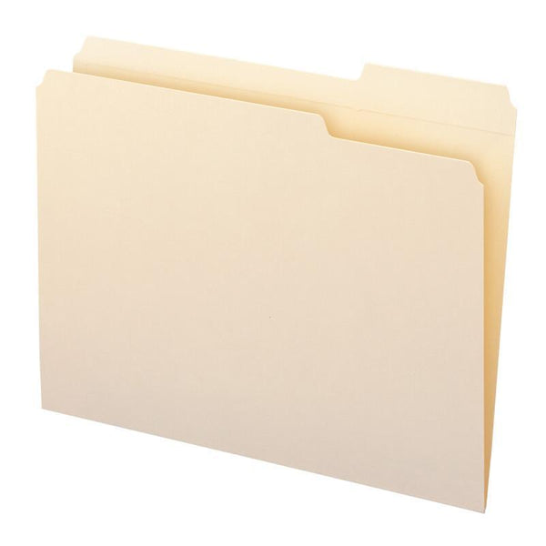 Smead File Folders, Reinforced 1/3-Cut Tab Right Position, Letter Size, Manila, 100 per Box (10337)