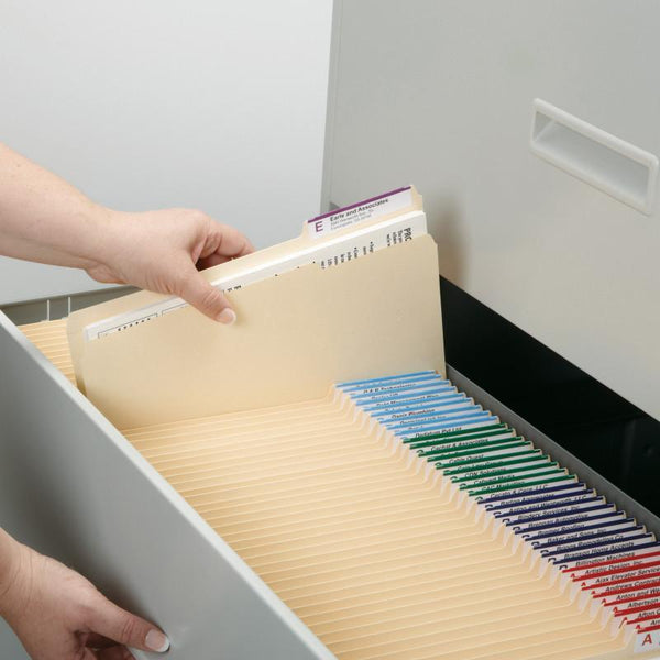 Smead File Folders, Reinforced 1/3-Cut Tab Right Position, Letter Size, Manila, 100 per Box (10337)