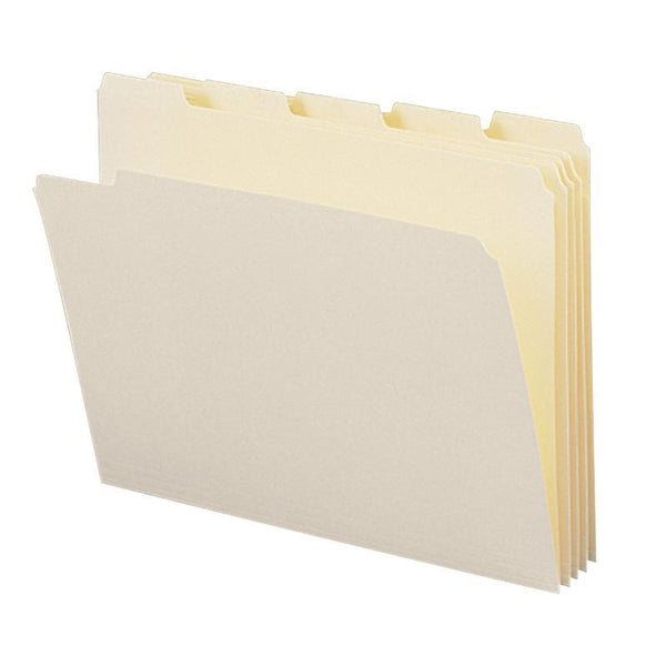 Smead File Folder, 1/5-Cut Tab, Letter Size, Assorted Positions, Manila, 100 per Box (10350)
