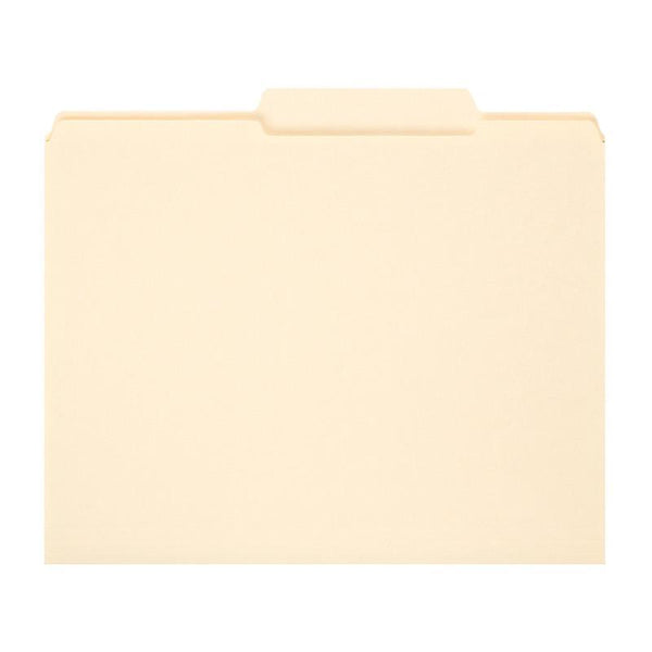 Smead File Folders, Reinforced 2/5-Cut Right of Center Position, Guide Height, Letter Size, Manila, 100 per Box (10376)