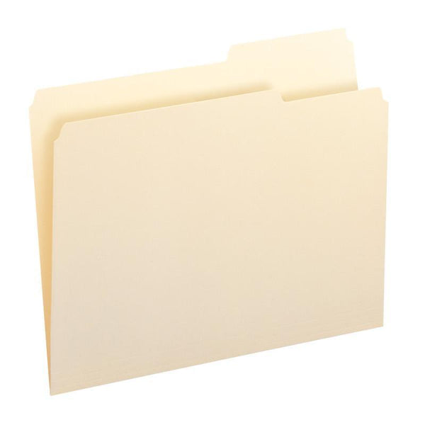 Smead File Folder, 2/5-Cut Tab Right Position, Guide Height, Letter Size, Manila, 100 per Box (10385)