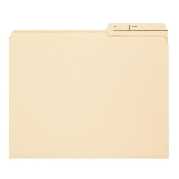 Smead File Folders, Reinforced 2/5-Cut Right Position Printed Tab, Guide Height, Letter Size, Manila, 100 Per Box (10388)