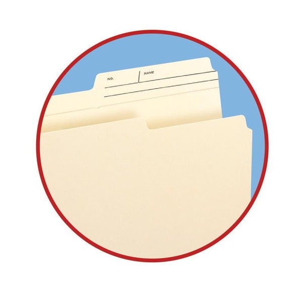 Smead File Folders, Reinforced 2/5-Cut Right Position Printed Tab, Guide Height, Letter Size, Manila, 100 Per Box (10388)
