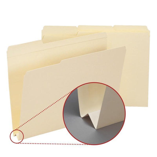 Smead File Folder, Reinforced 1/3-Cut Tab, 1-1/2" Expansion, Letter Size, Manila, 50 per Box (10405)