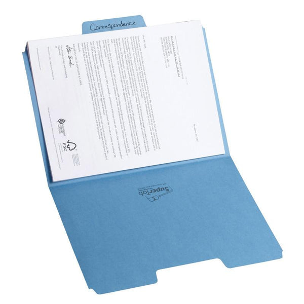 Smead SuperTab® Heavyweight File Folder, Oversized 1/3-Cut Tab, Letter Size, Assorted Colors, 50 per Box (10410)