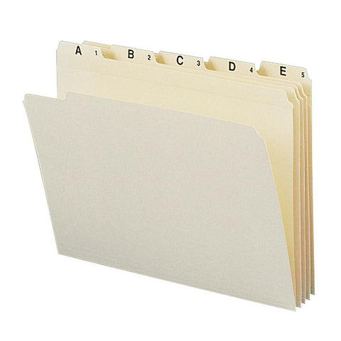 Smead Indexed File Folder Set, Alphabetic (A-Z) Folders, Reinforced 1/5-Cut Tab, Letter Size, Manila, 25 per Set (11777)