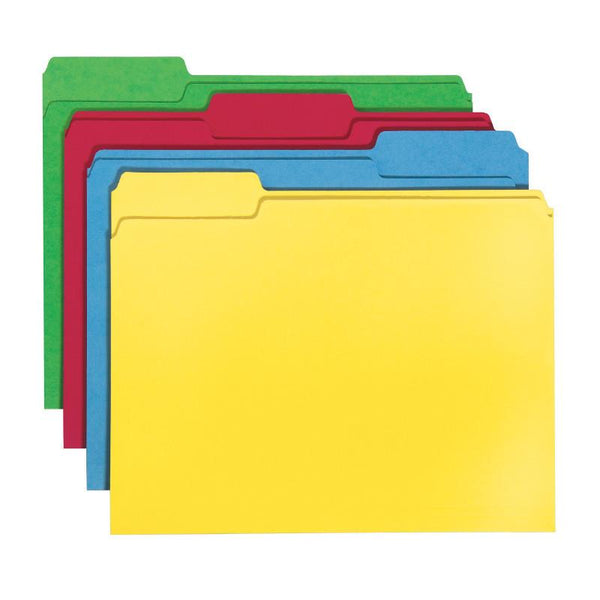Smead File Folder, 1/3-Cut Tab, Letter Size, Assorted Colors, 24 per Pack (11938)