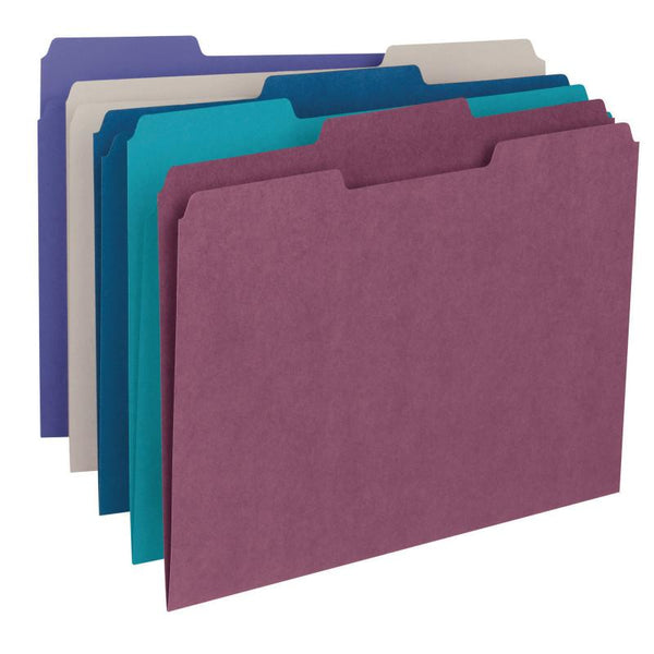 Smead File Folder, 1/3-Cut Tab, Letter Size, Assorted Colors, 100 per Box, (11948)