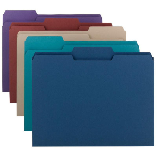 Smead File Folder, 1/3-Cut Tab, Letter Size, Assorted Colors, 100 per Box, (11948)