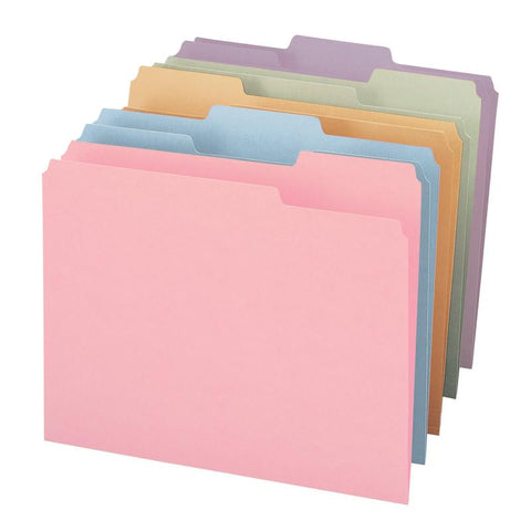 Smead File Folder, 1/3-Cut Tab, Letter Size, Assorted Colors, 100 per Box, (11953)