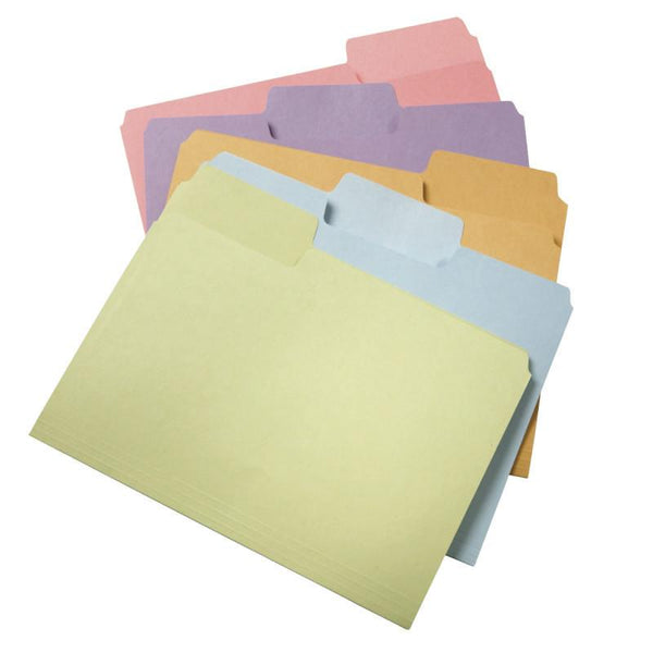 Smead SuperTab® File Folder, 1/3-Cut Tab, Letter Size, Assorted Colors, 100 per Box (11961)