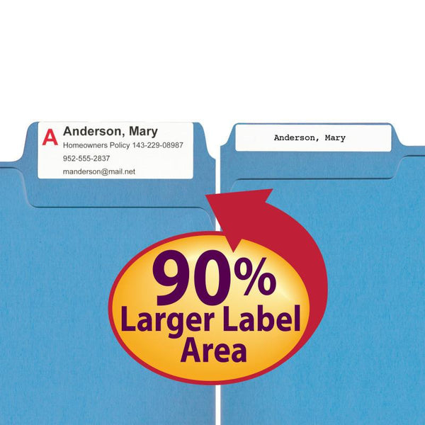 Smead SuperTab® File Folder, Oversized 1/3-Cut Tab, Letter Size, Blue, 100 per Box (11986)