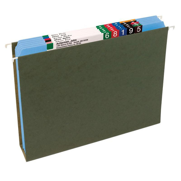 Smead File Folder, Reinforced Straight-Cut Tab, Letter Size, Blue, 100 per Box (12010)