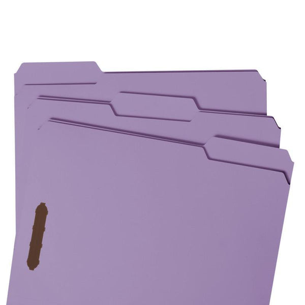 Smead Fastener File Folder, 2 Fasteners, Reinforced 1/3-Cut Tab, Letter Size, Lavender, 50 per Box (12440)