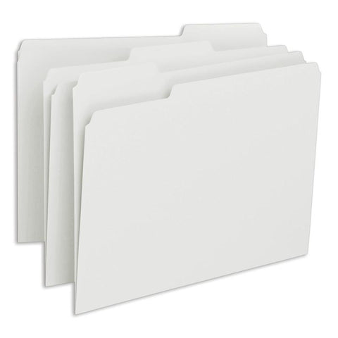 Smead File Folder, 1/3-Cut Tab, Letter Size, White, 100 per Box (12843)