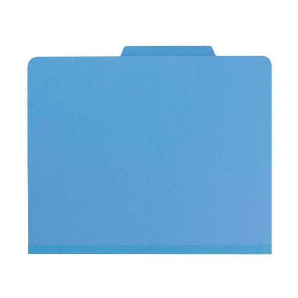 Smead Classification File Folder, 2 Divider, 2" Expansion, Letter Size, Blue, 10 per Box (14001)