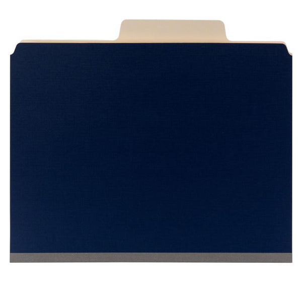 Smead SuperTab® Classification Folder, Oversized Tab, 2 Dividers, 2" Expansion, Letter Size, Dark Blue, 10 per Box (14010)