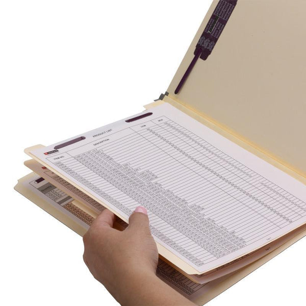 Smead SuperTab® Classification Folder, Oversized Tab, 2 Dividers, 2" Expansion, Letter Size, Dark Blue, 10 per Box (14010)