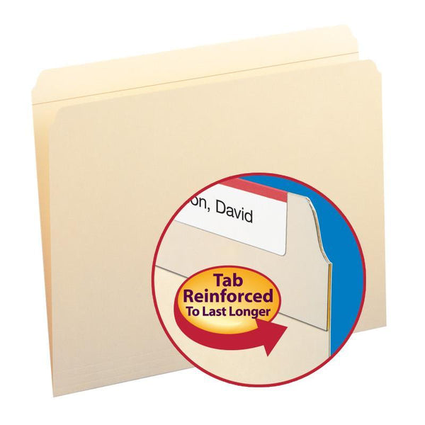 Smead Fastener File Folder, 1 Fastener, Reinforced Straight-Cut Tab, Letter Size, Manila, 50 per Box  (14510)