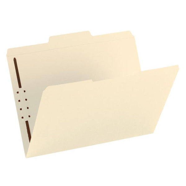 Smead Fastener File Folder, 1 Fastener, Reinforced 1/3-Cut Tab, Letter Size, Manila, 50 per Box  (14534)