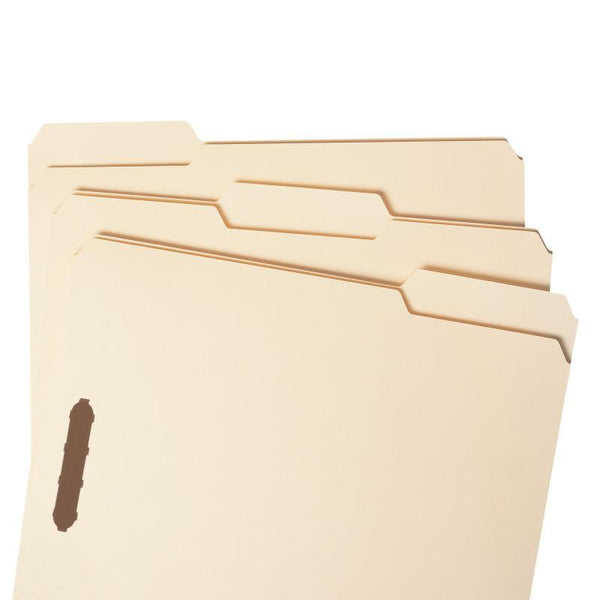 Smead Fastener File Folder, 2 Fasteners, Reinforced 1/3-Cut Tab, Letter Size, Manila, 50 per Box  (14537)
