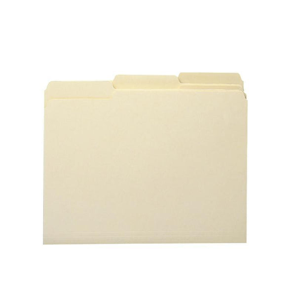 Smead Fastener Heavy-Duty File Folder with Divider, 2 Fasteners, Reinforced 1/3-Cut Tab, Letter Size, Manila, 10 per Box (14560)