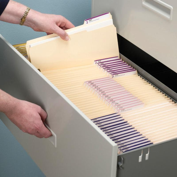 Smead Fastener Heavy-Duty File Folder with Divider, 2 Fasteners, Reinforced 1/3-Cut Tab, Letter Size, Manila, 10 per Box (14560)
