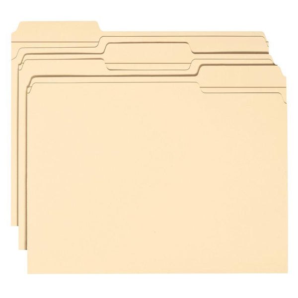 Smead Fastener File Folder, 2 Fasteners, Reinforced 1/3-Cut Tab, 1-1/2" Expansion, Letter Size, Manila, 50 per Box (14595)
