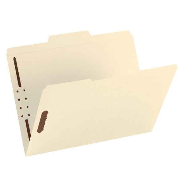 Smead Heavy-Duty Fastener File Folder, 2 Fasteners, 1/3-Cut Tab, Letter Size, Manila, 50 per Box (14600)