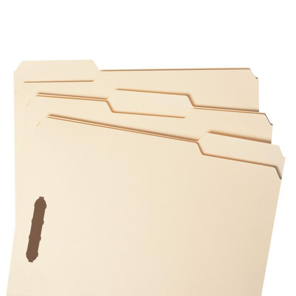 Smead Heavy-Duty Fastener File Folder, 2 Fasteners, 1/3-Cut Tab, Letter Size, Manila, 50 per Box (14600)