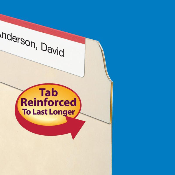 Smead Heavy-Duty Fastener File Folder, 2 Fasteners, 1/3-Cut Tab, Letter Size, Manila, 50 per Box (14600)