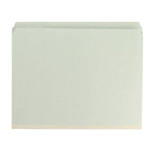 Smead Pressboard Fastener File Folder, 2 Fasteners, Straight-Cut Tab, 2" Expansion, Letter Size, Gray/Green, 25 per Box (14910)