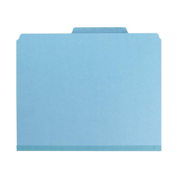 Smead Pressboard Fastener File Folder with SafeSHIELD® Fasteners, 2 Fasteners, 1/3-Cut Tab, 2" Expansion, Letter Size, Blue, 25 per Box (14937)
