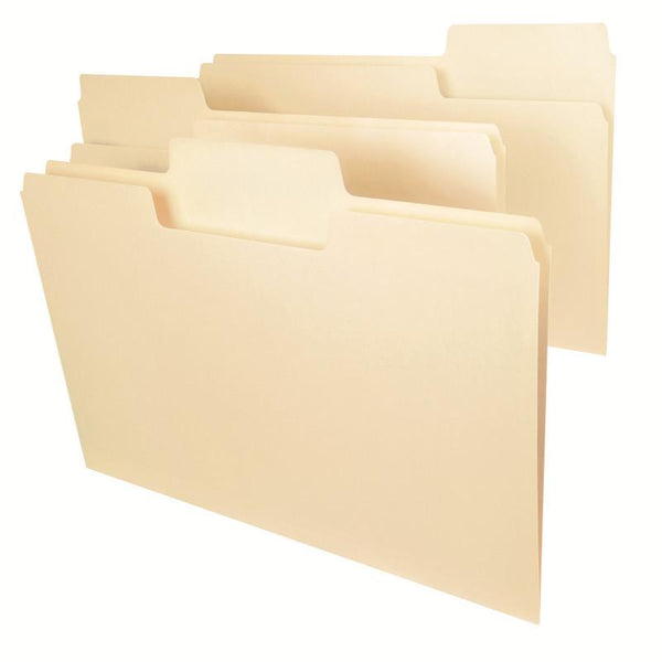 Smead SuperTab® File Folder, Oversized 1/3-Cut Tab, Legal Size, Manila, 100 Per Box (15301)