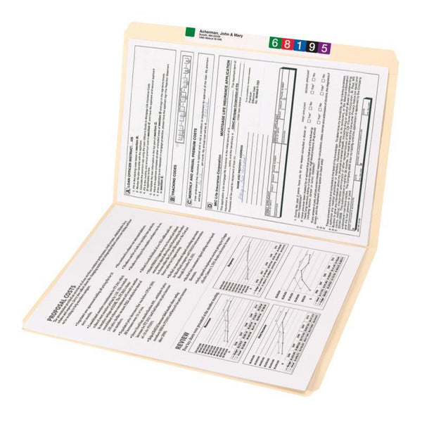 Smead File Folder, Reinforced Straight -Cut Tab, Legal Size, Manila, 100 per Box (15310)