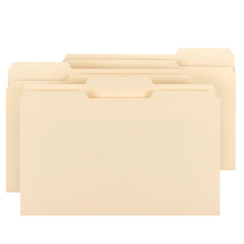 Smead File Folder 100% Recycled, 1/3-Cut Tab, Legal Size Manila, 100 per Box (15339)