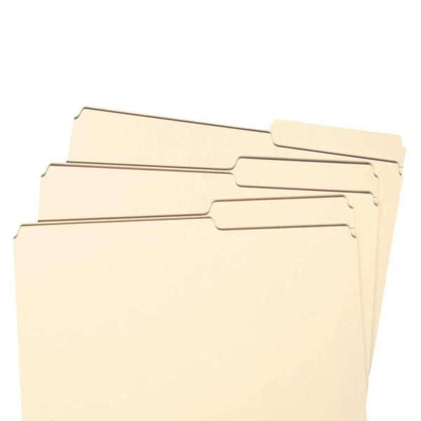 Smead File Folder, Reinforced 2/5-Cut Tab Right Position, Guide Height, Legal Size, Manila, 100 per Box (15386)